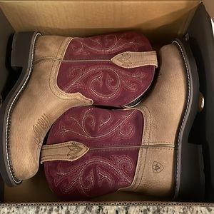 Women’s Fatbaby Heritage Copper Burgundy Suede size 7.5 Cowboy Western Boots